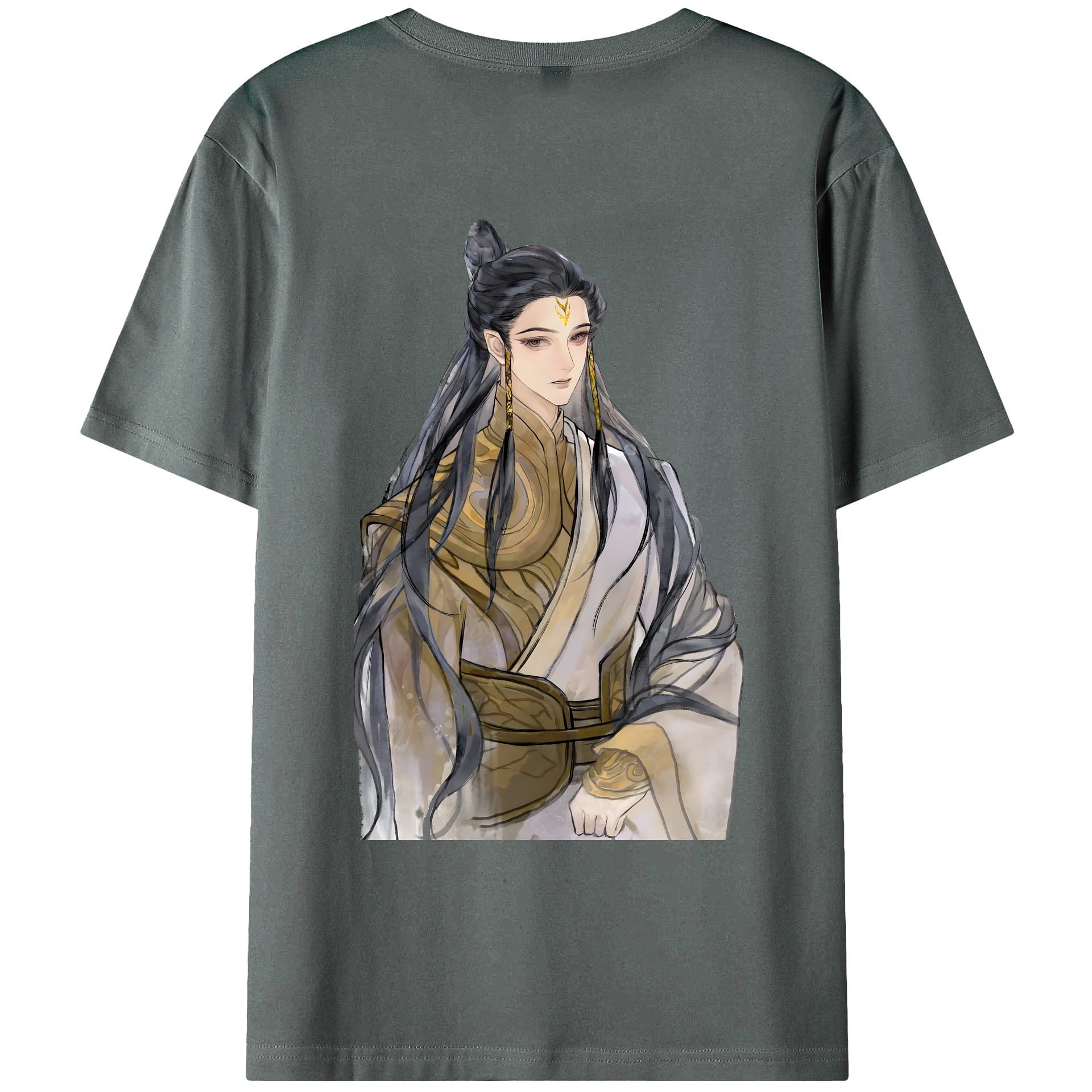 （画像用） Ne Zha 2 ナタ 魔童の大暴れ 綿100％ メンズ半袖Tシャツ（バックプリント） 通気性